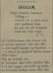 A column of text printed in black ink on newsprint paper that has become discoloured with age.